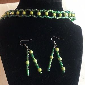 Choker and earring set